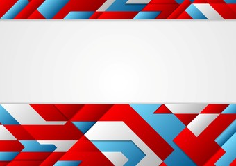 Abstract blue and red tech corporate design
