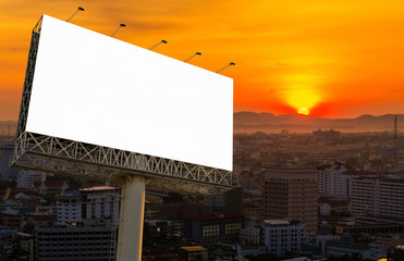 large Blank billboard ready for new advertisement