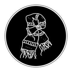 Simple doodle of a scarf