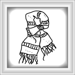 Simple doodle of a scarf