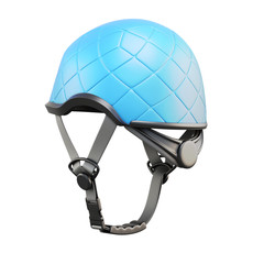 Blue helmet back view isolated on white background. 3d rendering.