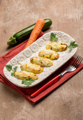 croquette with ricotta zucchinisand carrots