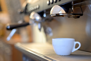 Fototapeta na wymiar Espresso Cappuccino Cafe Kaffeemaschine