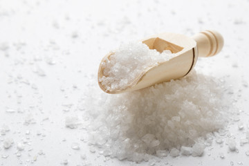 sea salt on white table
