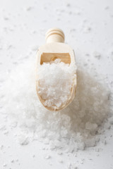 sea salt on white table
