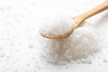 sea salt on white table