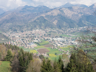 Fototapeta premium Landscape on Clusone village