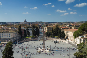 Fototapeta premium Punkt widokowy nad Piazza del Popolo