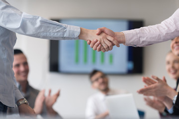 business womans handshake