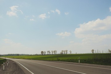 Road and field