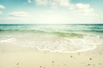 Vintage tropical beach in summer