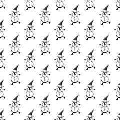 Snowman pattern seamless