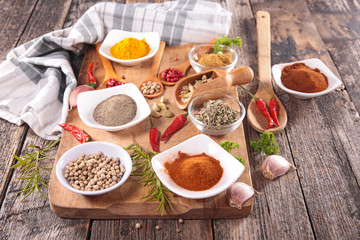 assorted herb and spices