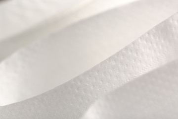 White toilet paper in closeup