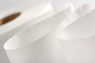 One white toilet paper roll