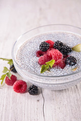 acai bowl and berry fruit