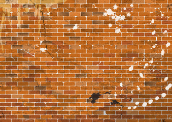 dirty brick wall in the grunge style. vector illustration