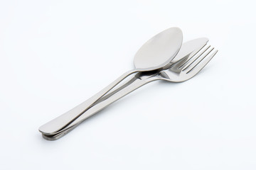 knife, fork and spoon