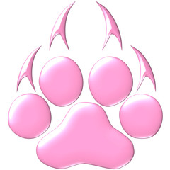 Footprints of a big cat. Panther or tiger traces. Vector ESP10