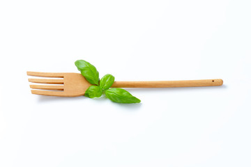 Four-tine wooden fork
