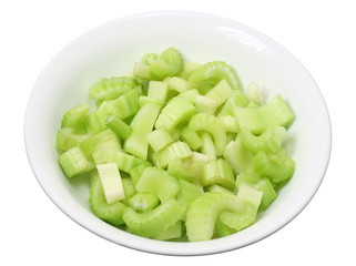 Bowl of Cut Celery