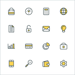 Thin Line Icon Set. Vector Icons for Website, Mobile Application, Infographics. Business Icon Set