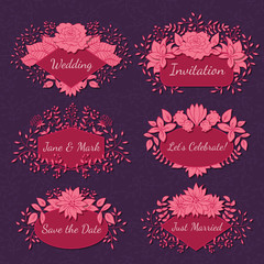 Vector Floral Frame Collection