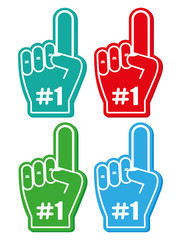 Fototapeta premium Finger up 1 fan icon