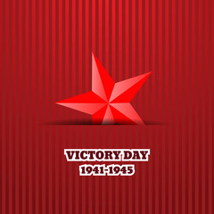 Obraz premium Victory Day with star vector illustration eps 10 background