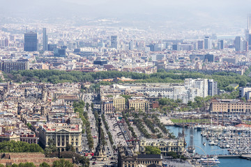 Fototapeta premium Barcelona overview, Catalonia, Spain