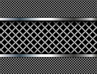 Background metallic grid pattern,