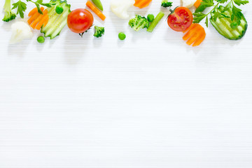 Fresh organic ingredients. Concept of healthy food detox diet or