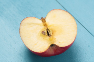 Apple on a white plate