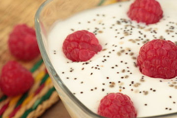 Raspberry yogurt
