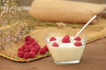 Raspberry yogurt