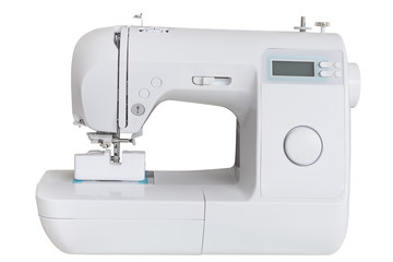 sewing machine isolated on a white background