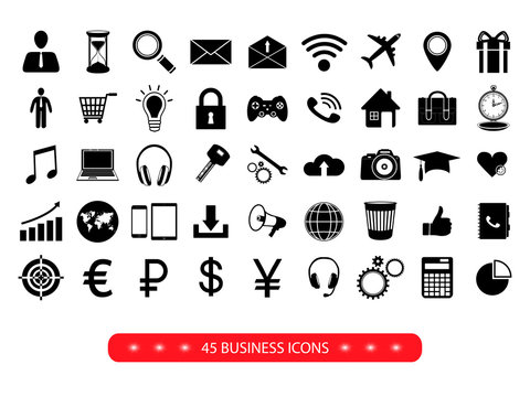 Set of  business icons.