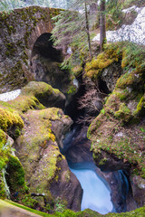 Cascade du Pont Romain, Les Contamines Montjoie, haute-savoie, France