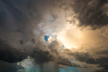 Photo sur Aluminium Ciel Dramatic storm clouds and rainy