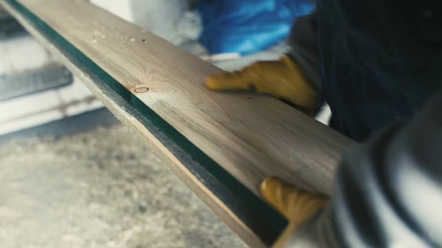 Wood planing tight super slow motion