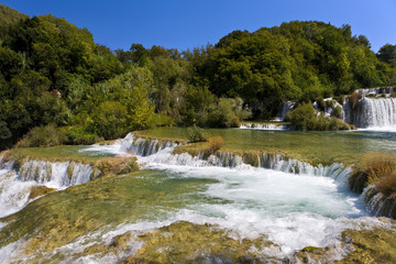 Croatia. Krka National Park. Skradinski Buk waterfall (fragment)