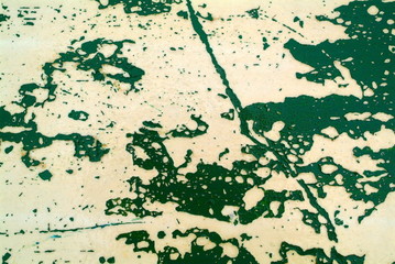 剥がれたかけたペンキ　グリーン＆ブルー