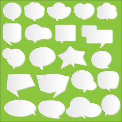 Paper communication bubbles vector