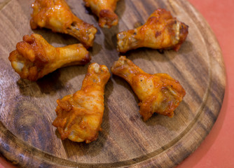 Grilled chicken wings on a platter