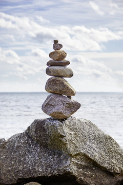 Fototapeta Steinmännchen am Strand