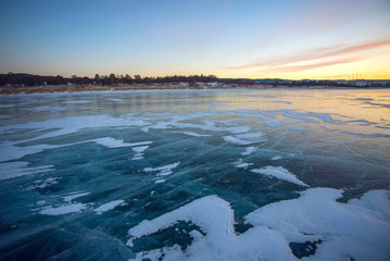 Ice of lake Baikal, Olkhon