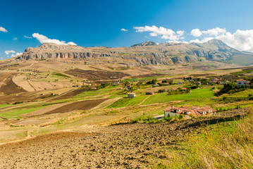 Rocca Busambra, the highest mountain in the chain of Sicani (western Sicily)
