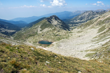 Fototapeta premium Panorama around the Malokamenishki lakes in Pirin Mountain, Bulgaria