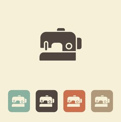 Sewing machine. Vector icon