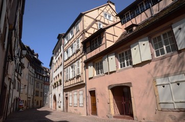 Fototapeta na wymiar Petite rue des Tanneurs, Alsace Colmar